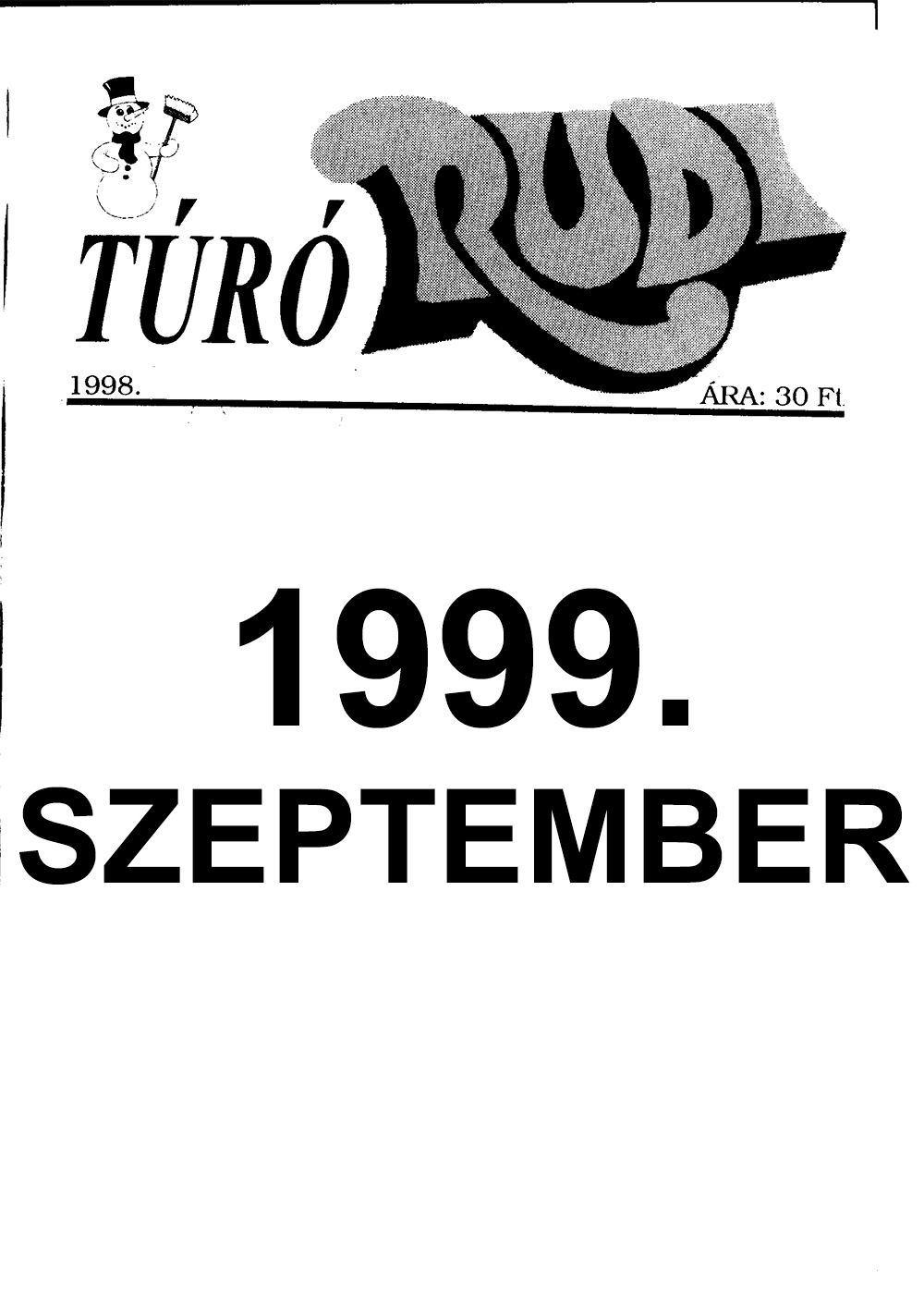 TÚRÓ RUDI - 1999 - SZEPTEMBER